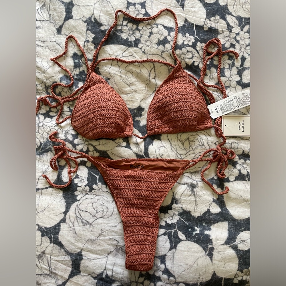 RVCA Rust Crochet Bikini